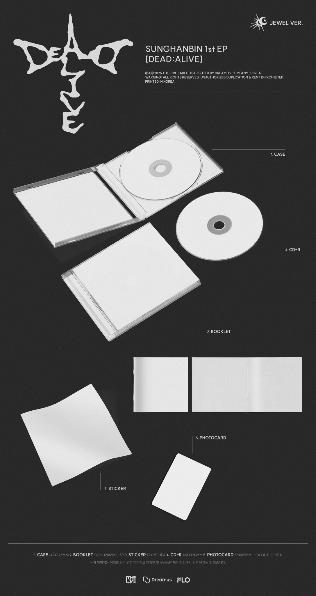 [Album]SUNG HANBIN - DEAD:ALIVE [Jewel_ALIVE Ver.]-product_vendor, lowest price, EU shipping, Pre order benefit