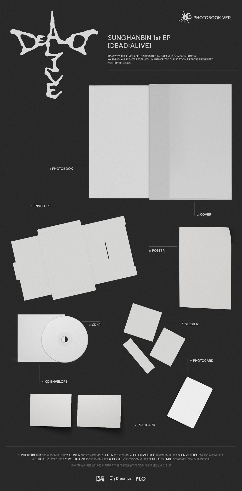 [Album]SUNG HANBIN - DEAD:ALIVE [Photobook_Luminous Ver.]-product_vendor, lowest price, EU shipping, Pre order benefit