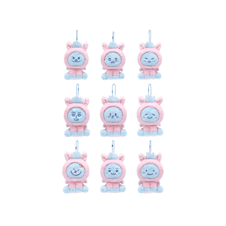 Super junior - red hare junior doll key ring 1