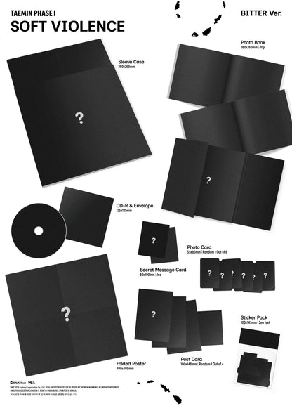 [Album]TAEMIN - PHASE I : Soft Violence (SILENT / BRUTAL) [PHOTOBOOK Ver.] [RANDOM]-product_vendor, lowest price, EU shipping, Pre order benefit