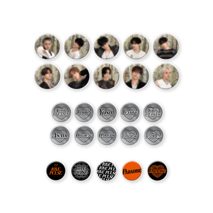 treasure - [lovepulse] treasure pin button set 1