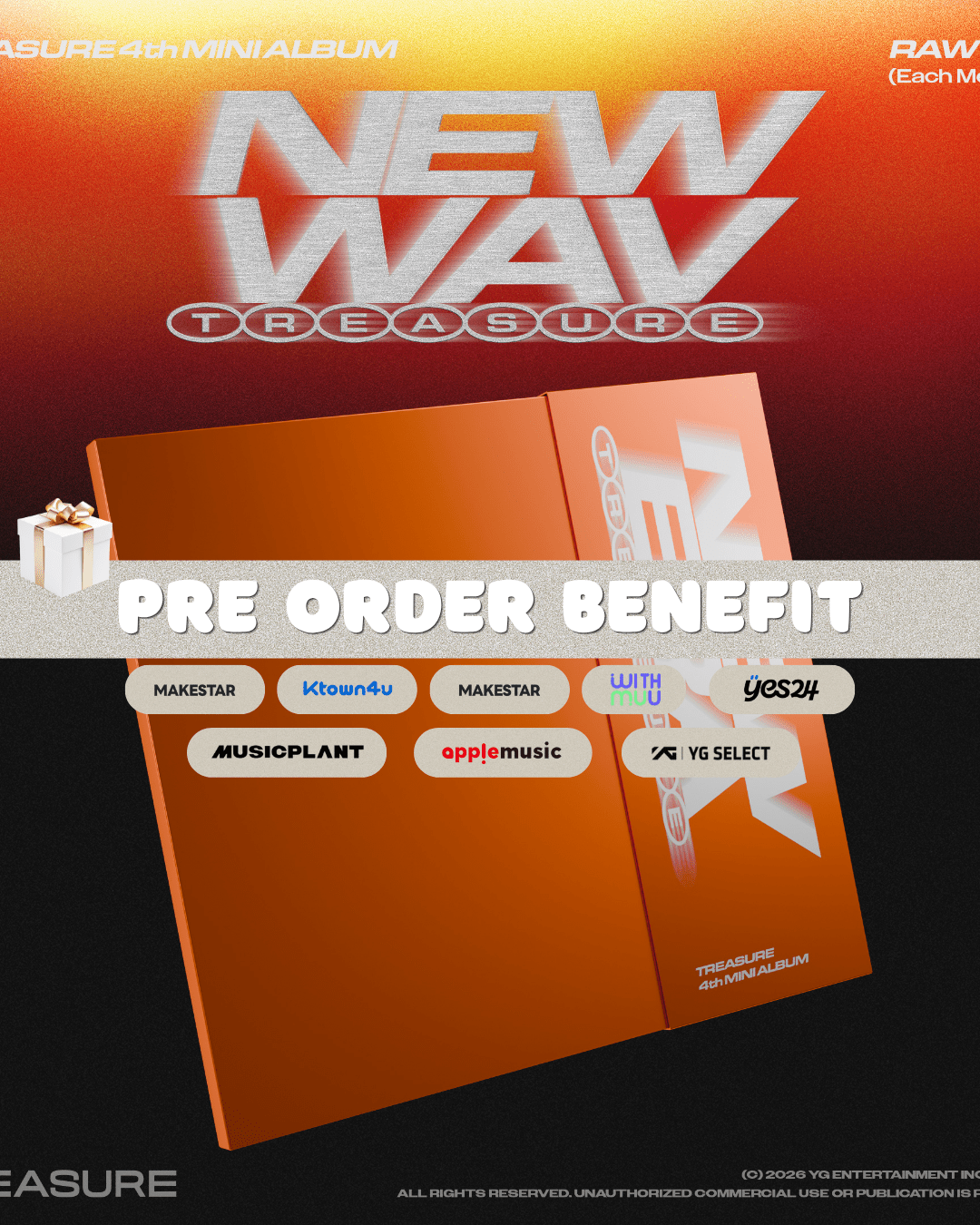 [Album]TREASURE ( 트레저 ) - NEW WAV (4th Mini Album) [RAW] [SET] - product_vendor,