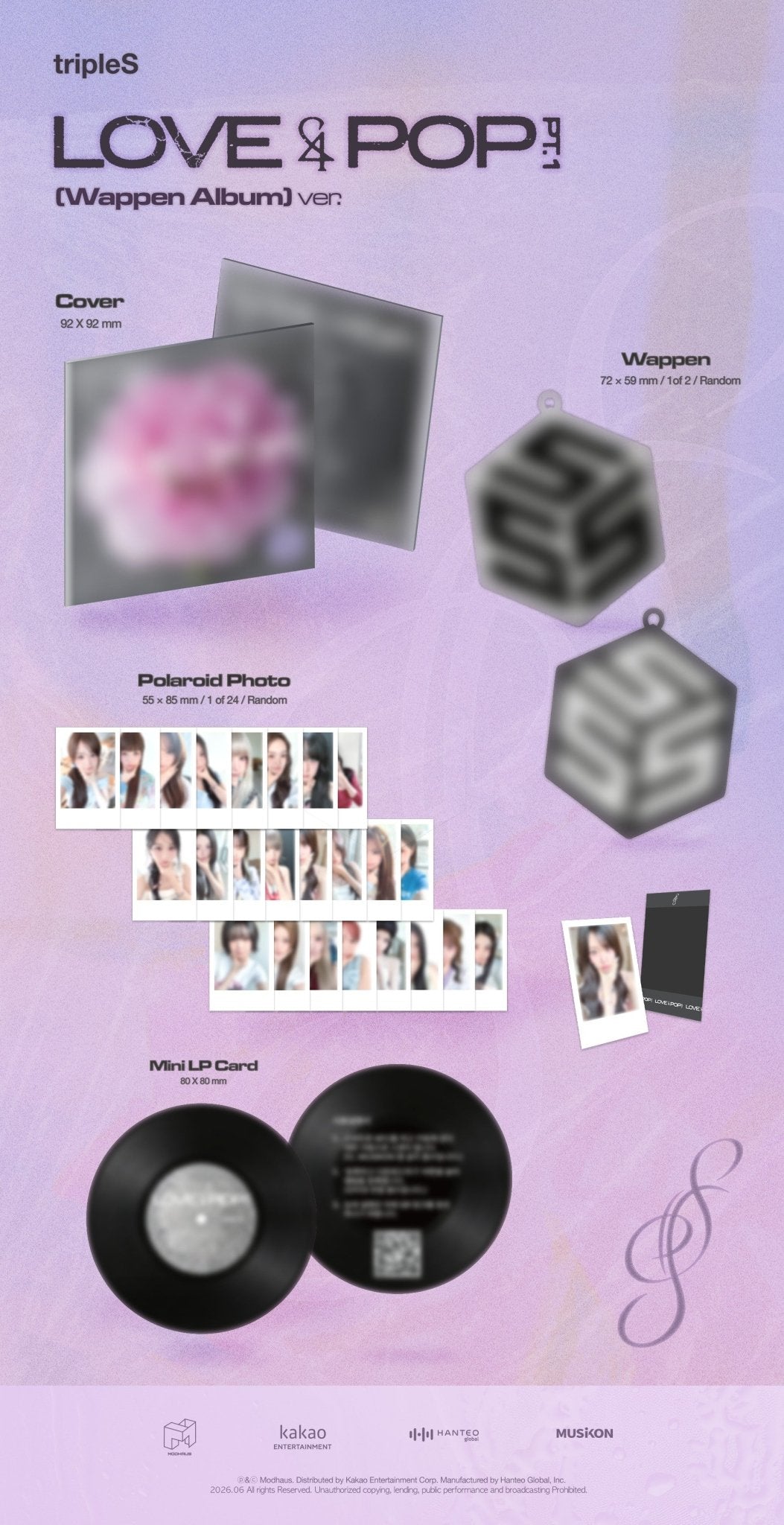 [Album]TRIPLES - LOVE&amp;POP pt.1 (Wappen Album) - product_vendor,