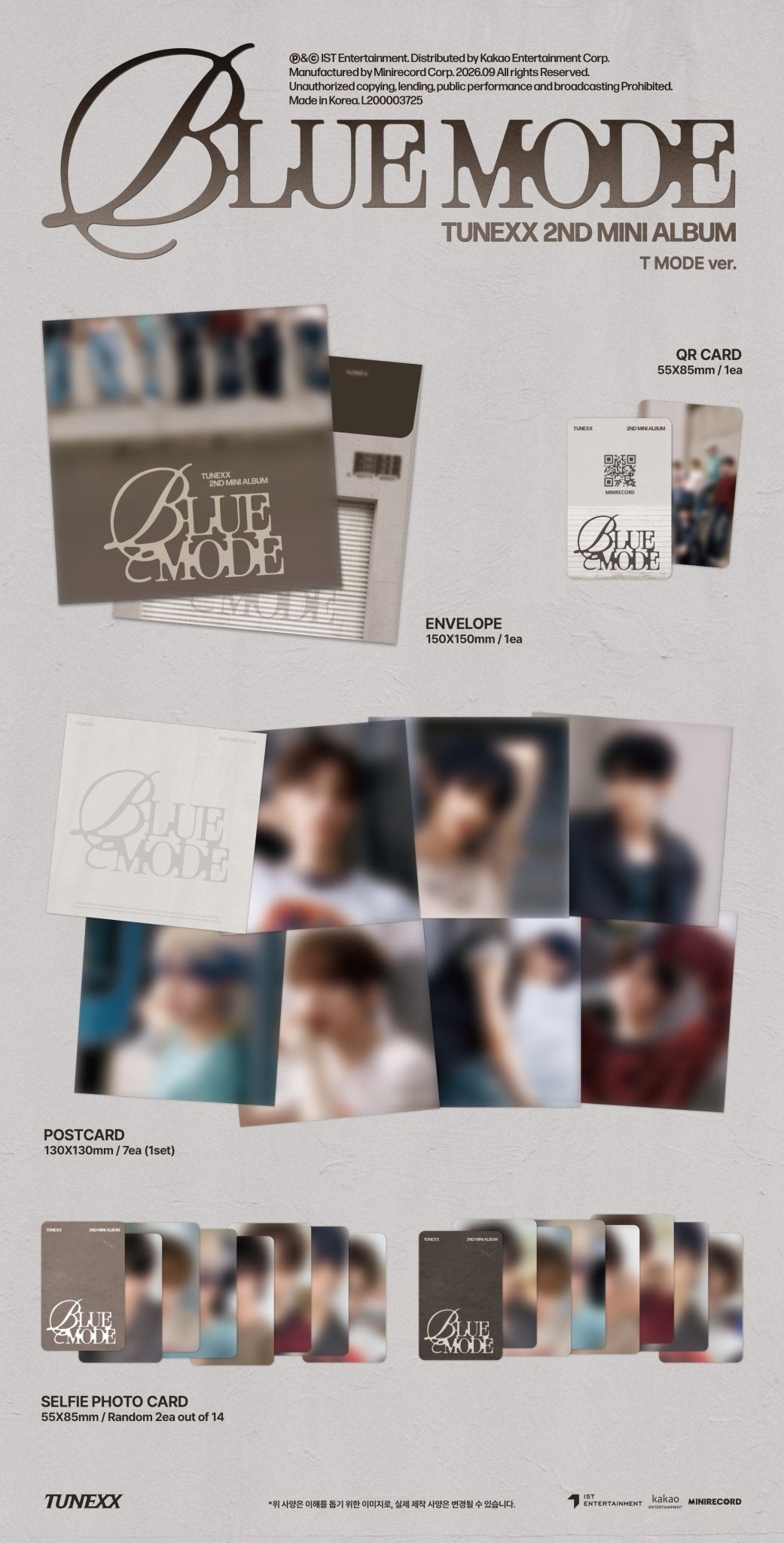 [Album]TUNEXX - BLUE MODE [TMODE Ver.]-product_vendor, lowest price, EU shipping, Pre order benefit