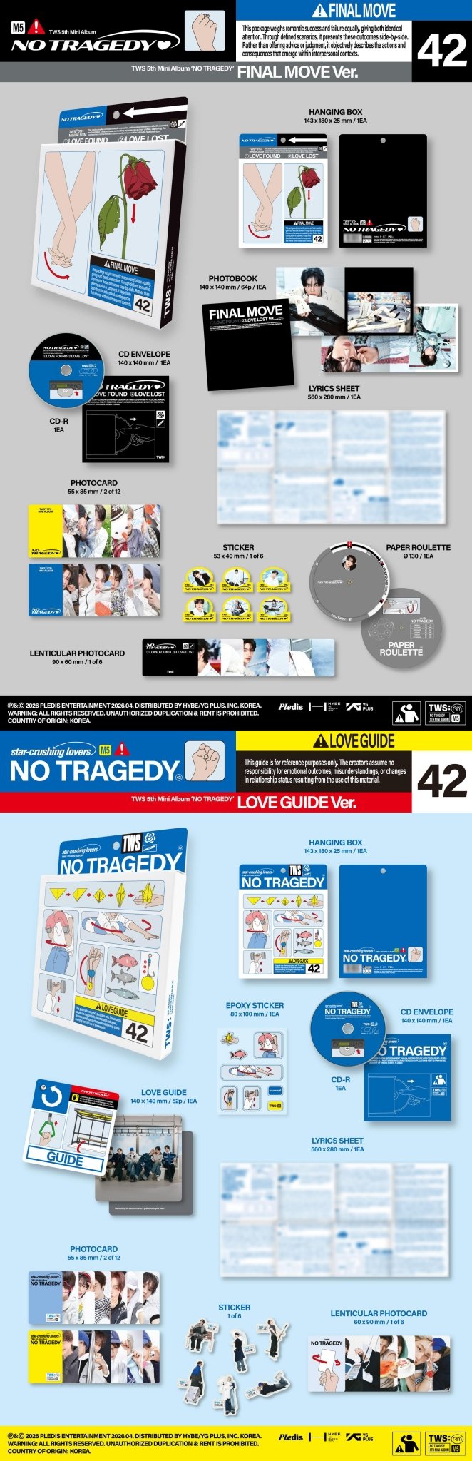 [Album]TWS (투어스) - NO TRAGEDY (5th Mini Album) [2 versions set RANDOM] - product_vendor,