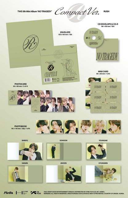 [Album]TWS (투어스) - NO TRAGEDY (5th Mini Album) [COMPACT / RUSH / 6 versions set RANDOM] - product_vendor,