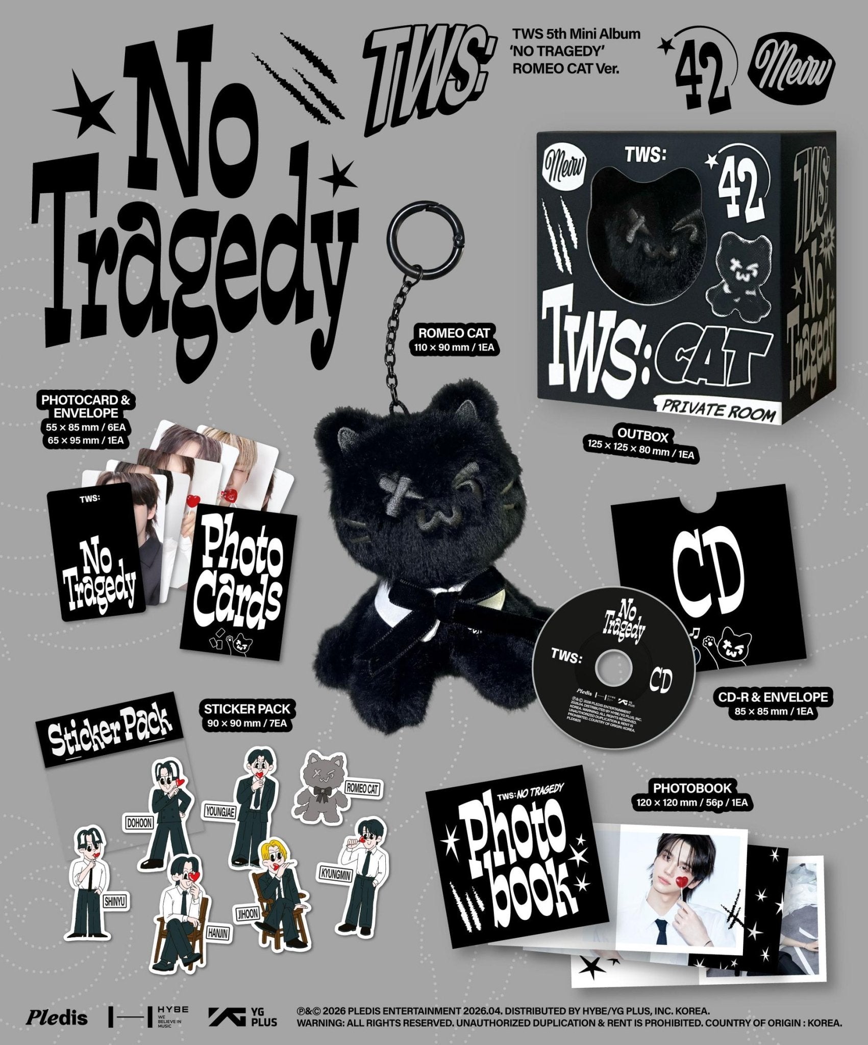 [Album]TWS (투어스) NO TRAGEDY (5th Mini Album) (ROMEO CAT Ver.) - product_vendor,