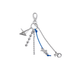 Txt - layered chain keyring 1