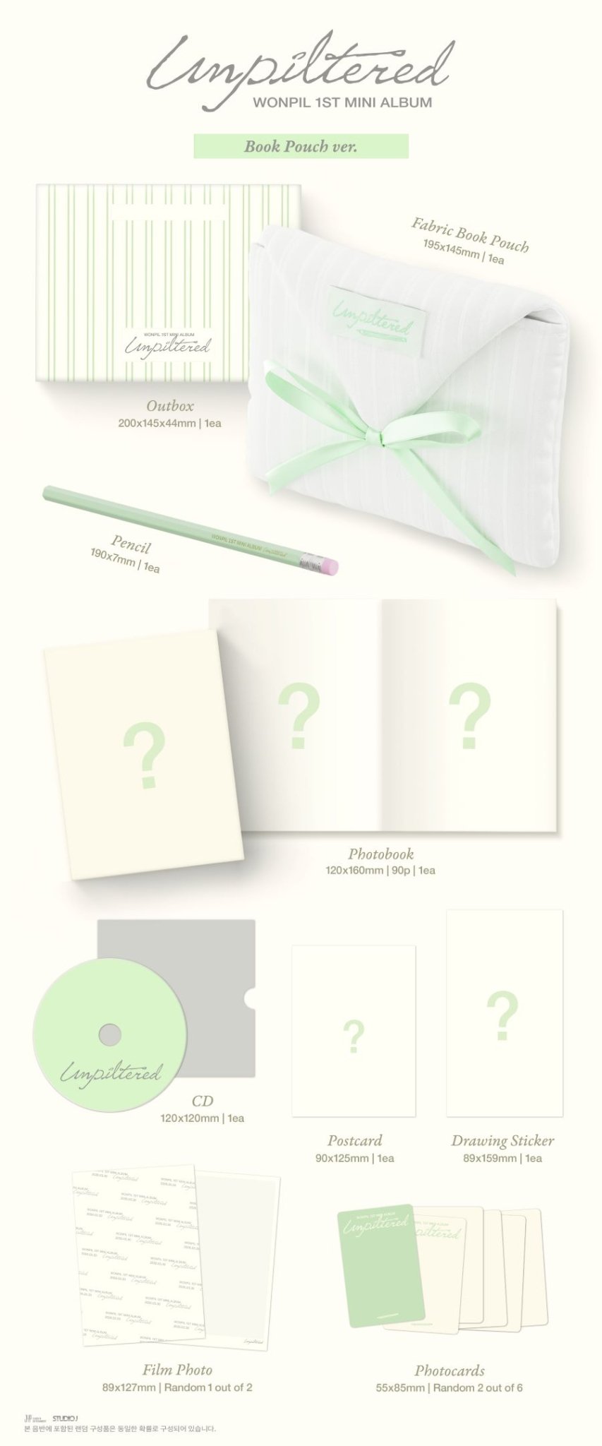 [Album]WONPIL(DAY6) - Unpiltered (1st mini album) [Book Pouch Ver.] - product_vendor,