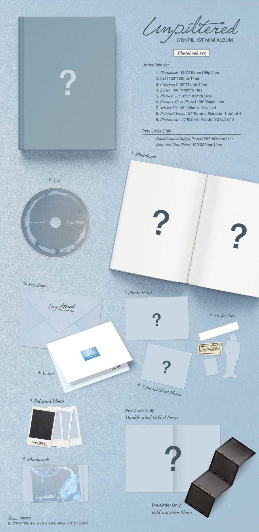 [Album]WONPIL(DAY6) - Unpiltered (1st mini album) [Photobook Ver. / 2 versions set RANDOM] - product_vendor,