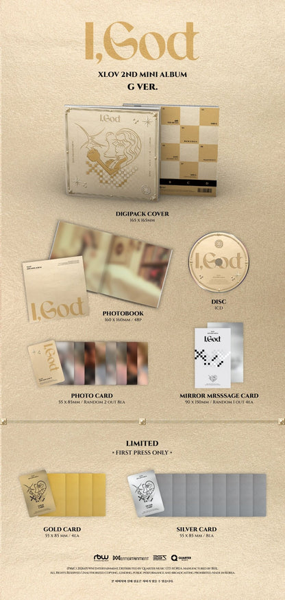 [Album]XLOV (엑스러브) - I,God (2nd Mini Album) [CHOOSE] - product_vendor,NO POB