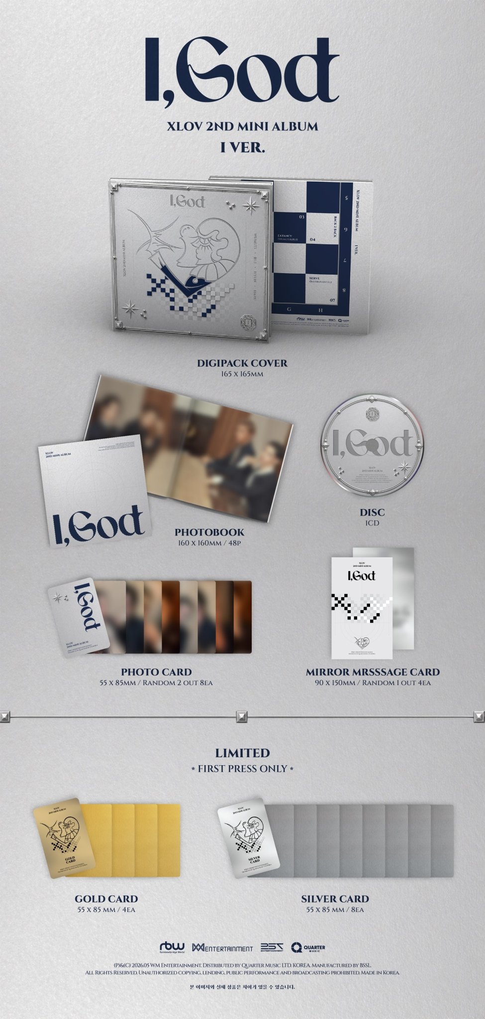[Album]XLOV (엑스러브) - I,God (2nd Mini Album) [CHOOSE] - product_vendor,NO POB
