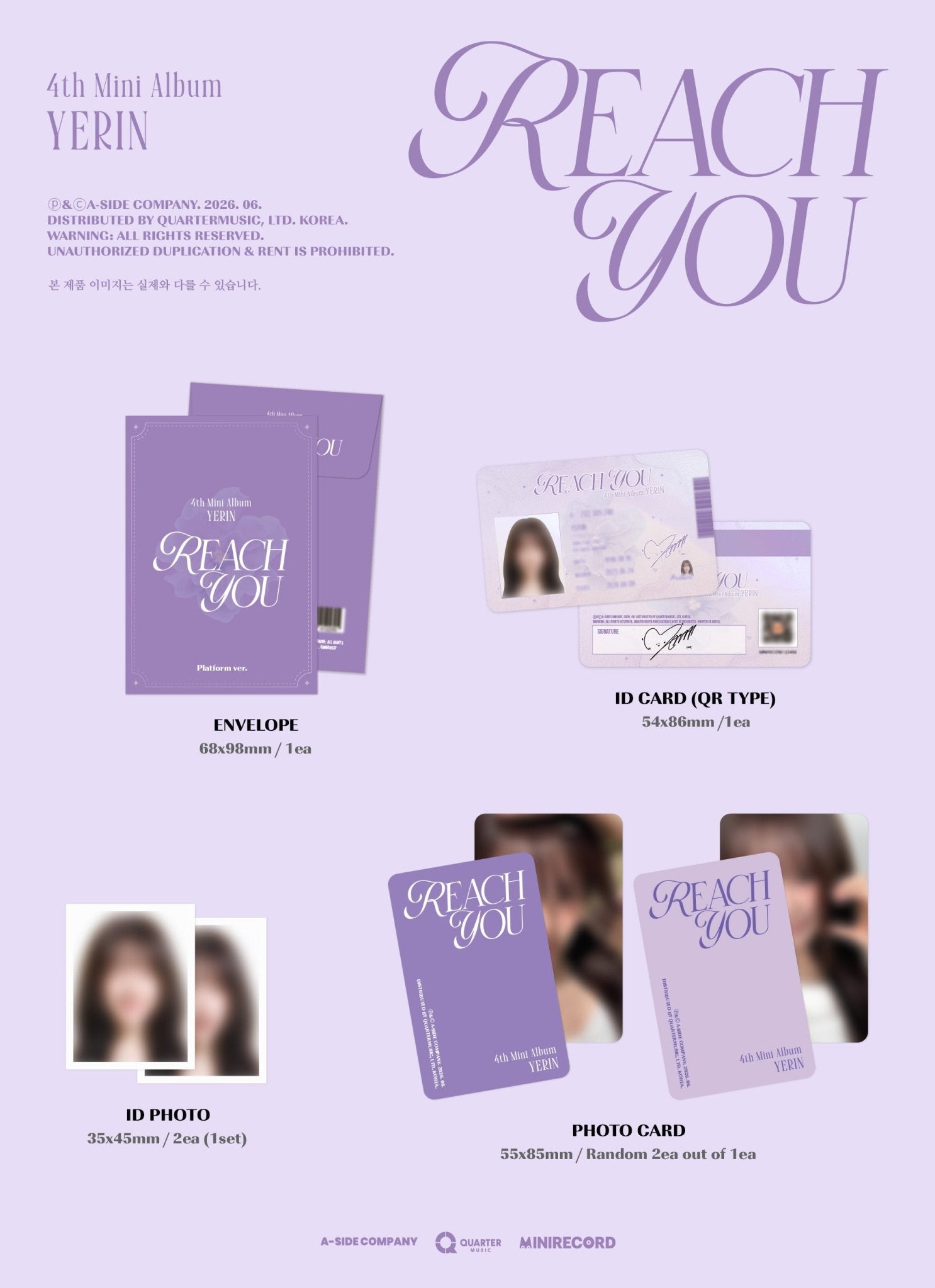 [Album]YERIN - REACH YOU (4th Mini) [Platform Ver.] - product_vendor,