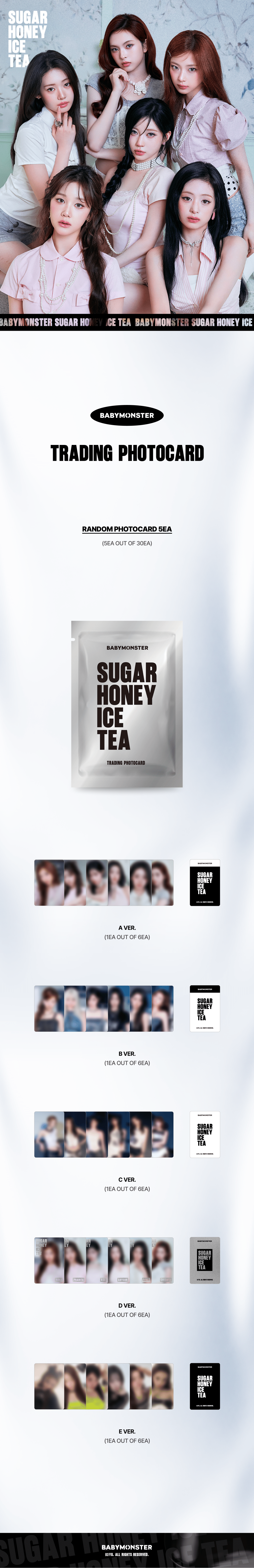 [Visual Goods][YG SELECT] BABYMONSTER - TRADING PHOTOCARD (SUGARHONEY) [RANDOM]-product_vendor, lowest price, EU shipping, Pre order benefit