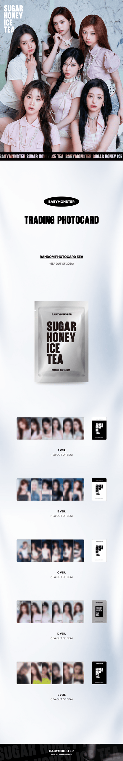 [Visual Goods][YG SELECT] BABYMONSTER - TRADING PHOTOCARD (SUGARHONEY) [RANDOM]-product_vendor, lowest price, EU shipping, Pre order benefit