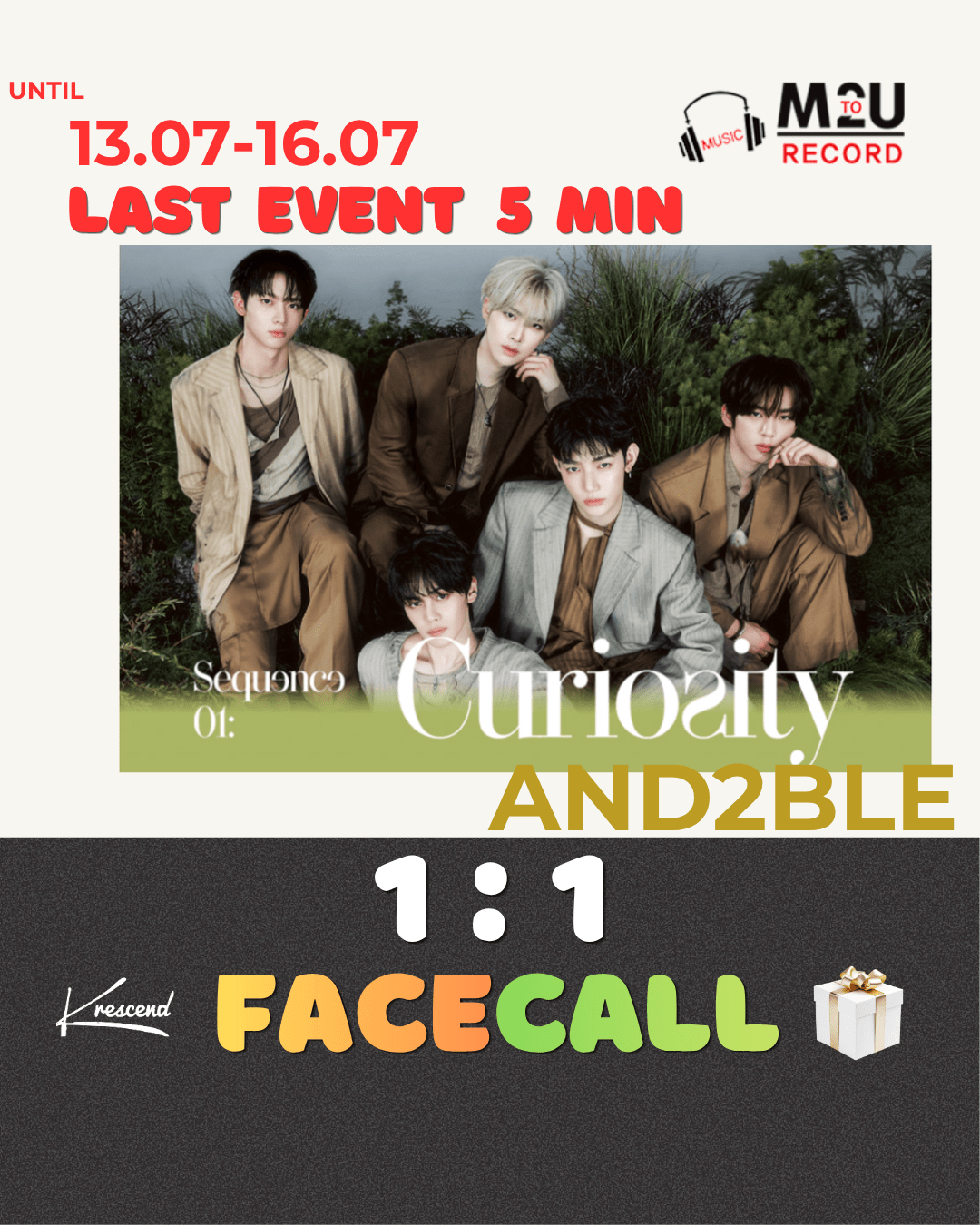 [Event Album][Yoo Seungeon] AND2BLE (앤더블) - Sequence 01: Curiosity (1st Mini Album) [RANDOM] [M2U RECORD] [LuckyDraw] [Facecall]-product_vendor, lowest price, EU shipping, Pre order benefit