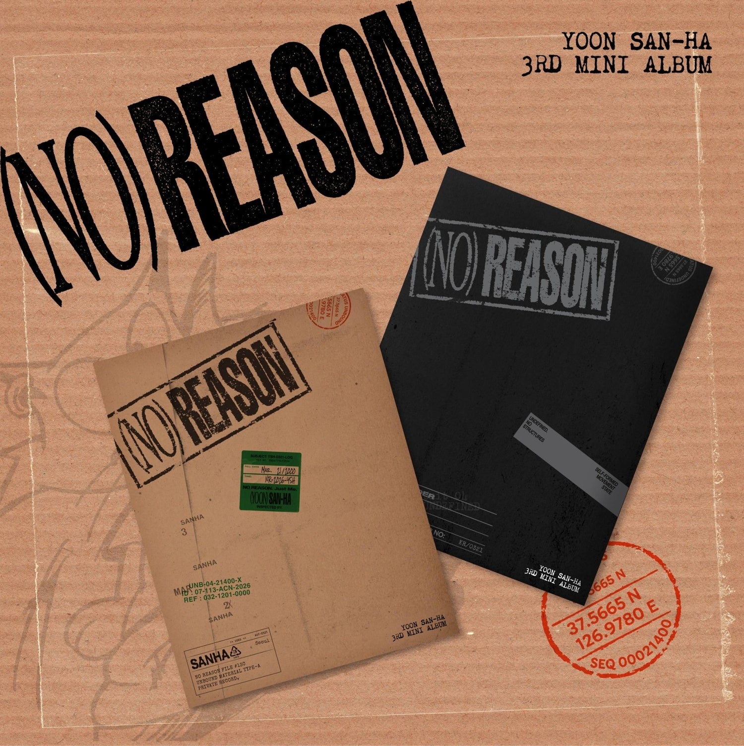 [Event Album]YOON SANHA(윤산하) - NO REASON (3rd Mini Album) [UNDEFINED / UNBOUND] [RANDOM] [FANPLEE FACE CALL EVENT] - product_vendor,