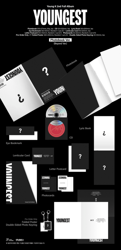 [Album]Young K - YOUNGEST (The 2nd Album) [Photobook Ver.] [RANDOM]-product_vendor, lowest price, EU shipping, Pre order benefit