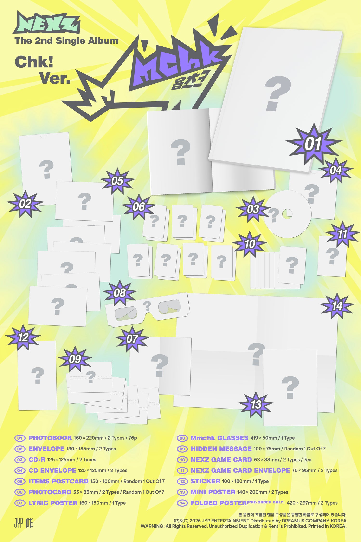 NEXZ Mmchk (2nd Single Album / standard album) [Umm… Ver. / Chk! Ver. / 2 versions set RANDOM]