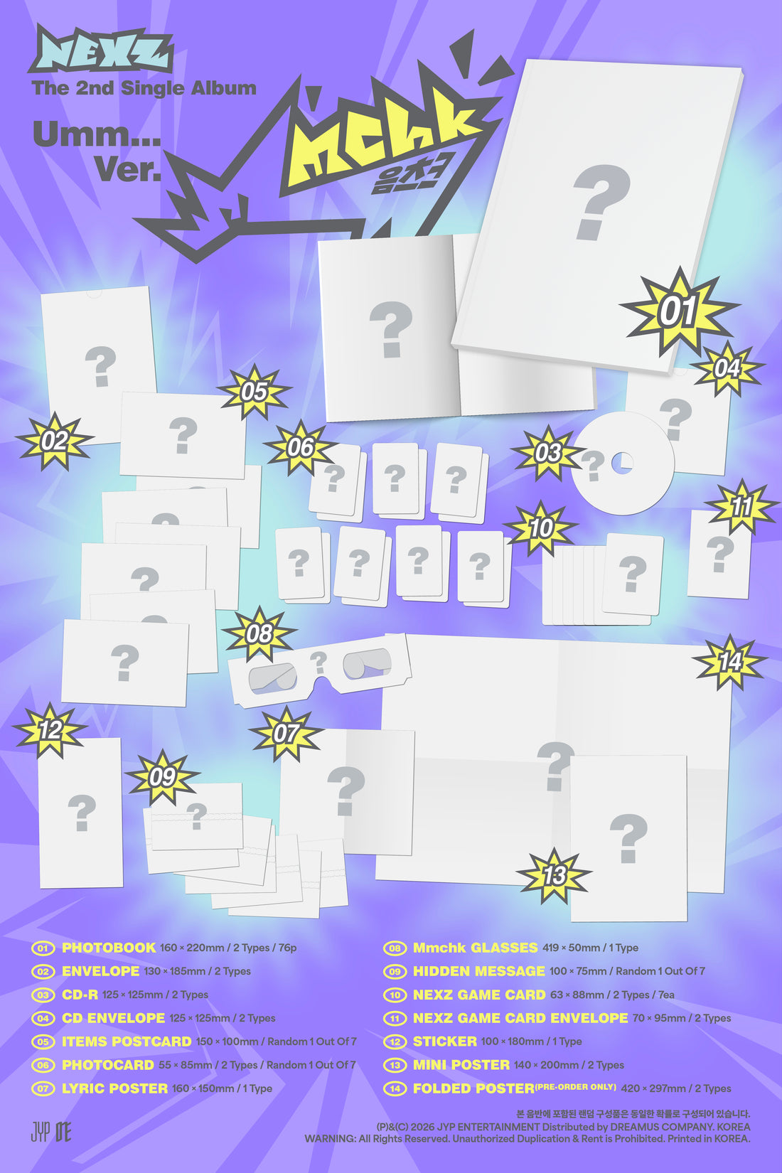 NEXZ Mmchk (2nd Single Album / standard album) [Umm… Ver. / Chk! Ver. / 2 versions set RANDOM]