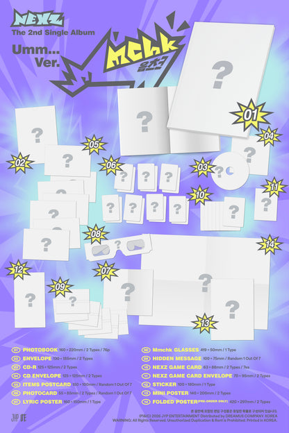 NEXZ Mmchk (2nd Single Album / standard album) [Umm… Ver. / Chk! Ver. / 2 versions set RANDOM]