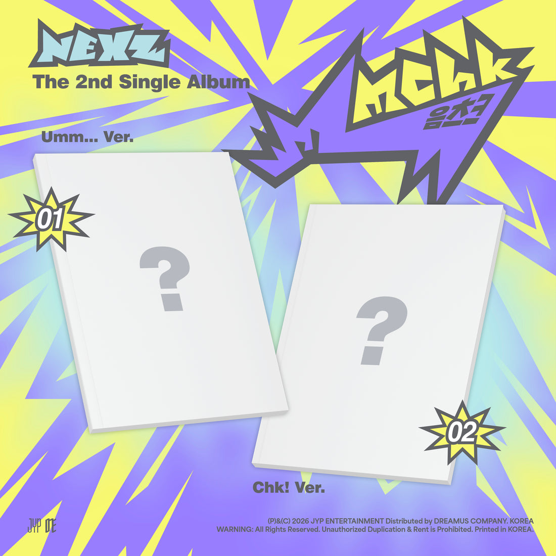 NEXZ Mmchk (2nd Single Album / standard album) [Umm… Ver. / Chk! Ver. / 2 versions set RANDOM]