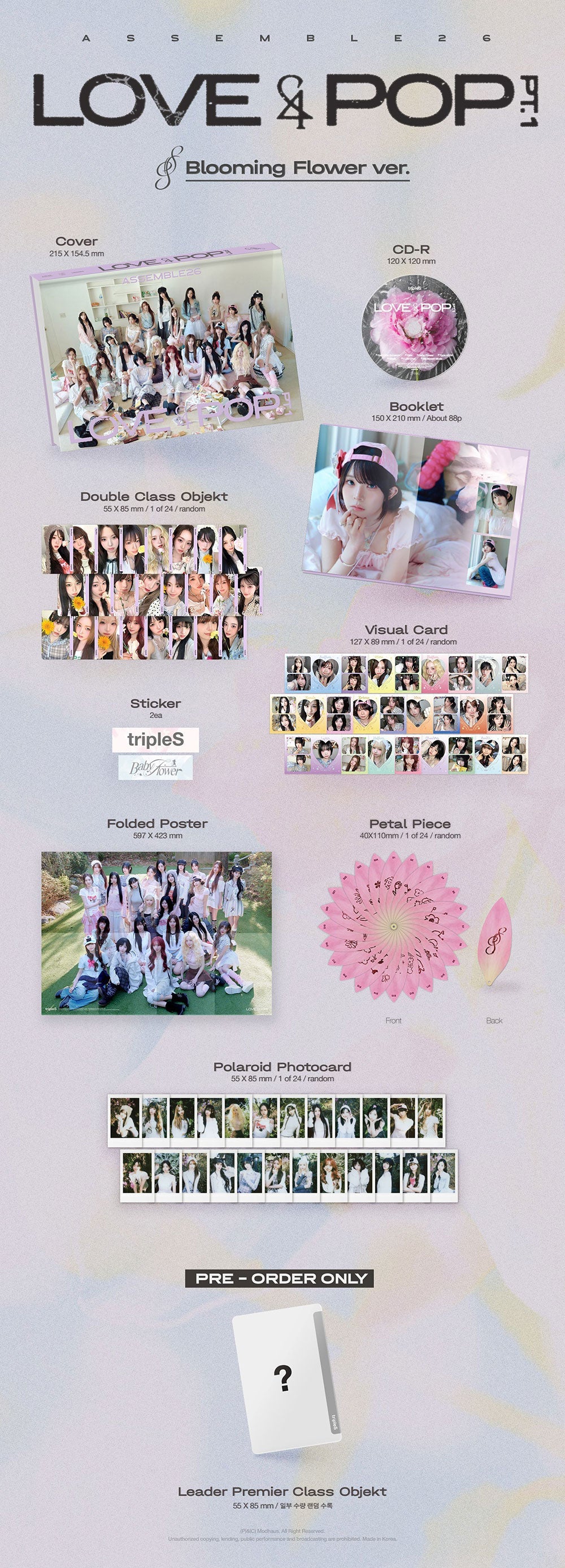 [B] TRIPLES (트리플에스) - LOVE&amp;POP pt.1 [A VER. / B VER.] [CHOOSE] [APPLE MUSIC] [POB] [LUCKY DRAW]